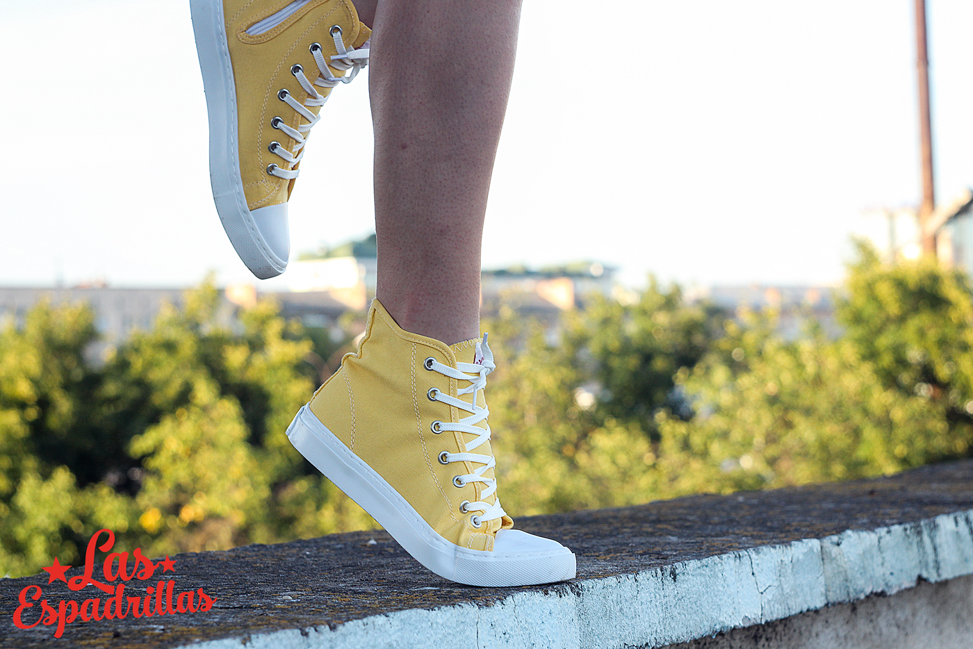 Yellow canvas shoes-Las Espadrillas