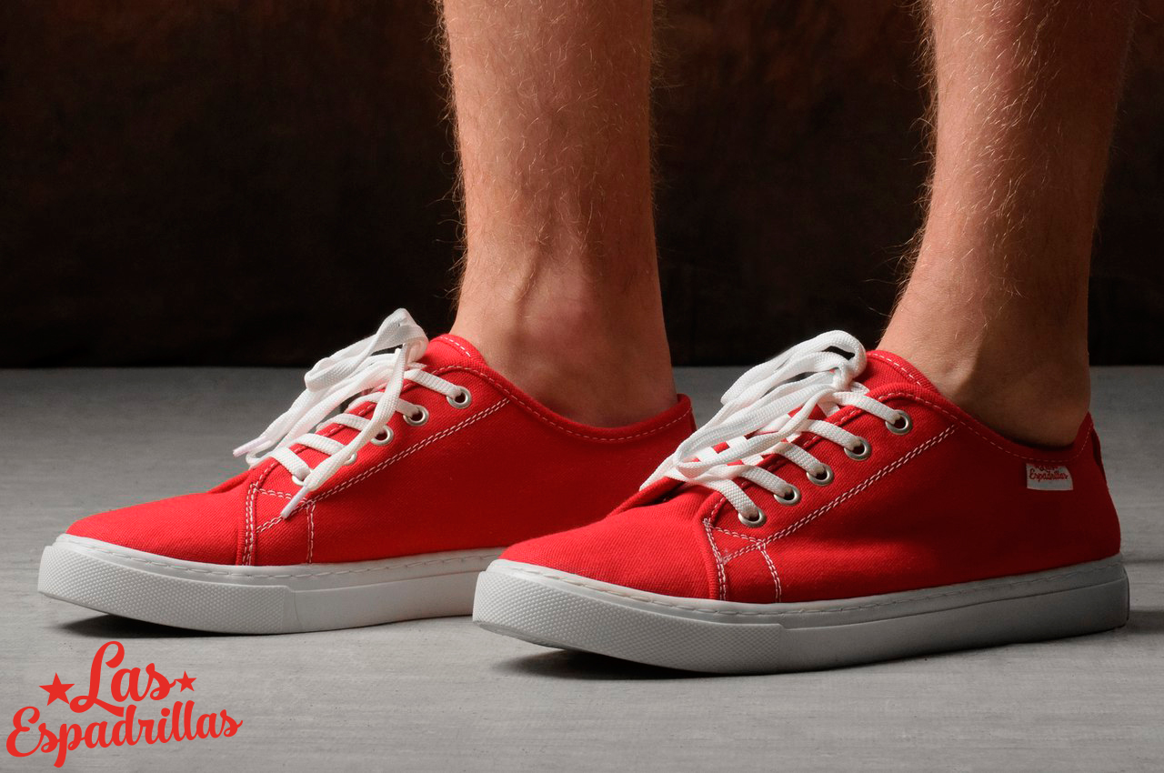 Red canvas shoes-Las Espadrillas