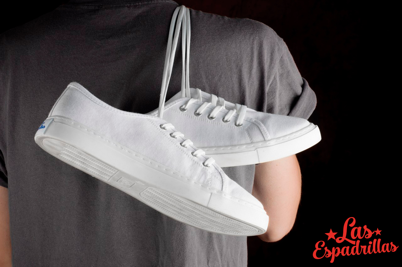 buy-White canvas shoes-Las Espadrillas